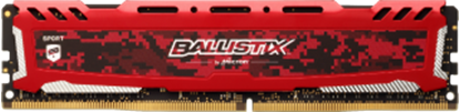 Imagem de MEMORIA DESKTOP BALLISTIX SPORT 8GB - DDR4 2400 MHZ - CL16 - PC419200 - UDIMM - VERMELHA- MICRON