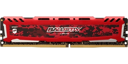 Imagem de MEMORIA BALLISTIX SPORT LT RED 8GB DDR4 2666 MT/s [PC4-21300] CL16 SR x8 Unbuffered DIMM 288pin